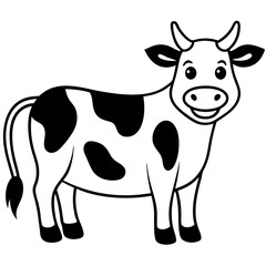 cow cartoon isolated on white