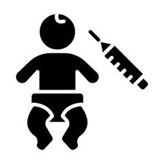 Baby Health Vector Glyph Icon Design
