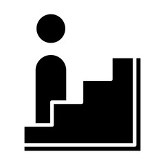 Stairs Vector Glyph Icon Design