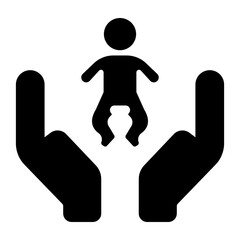 Adoption Vector Glyph Icon Design