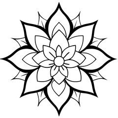 black and white flower