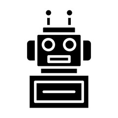 Robot Vector Glyph Icon Design