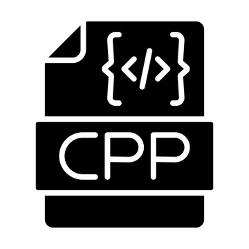 Cpp Vector Glyph Icon Design