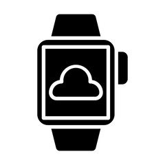 Cloud Connection Vector Glyph Icon Design