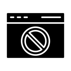 Ad Block Vector Glyph Icon Design