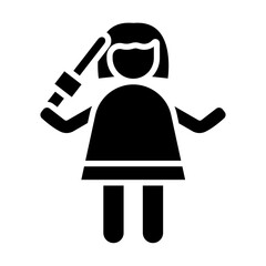 Hair Styler Vector Glyph Icon Design