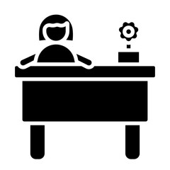 Florist Woman Vector Glyph Icon Design