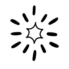 sparkles starburst spark comic doodle hand drawn star cute svg transparent clipart cutout digital sticker