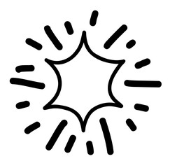 sparkles starburst spark comic doodle hand drawn star cute svg transparent clipart cutout digital sticker