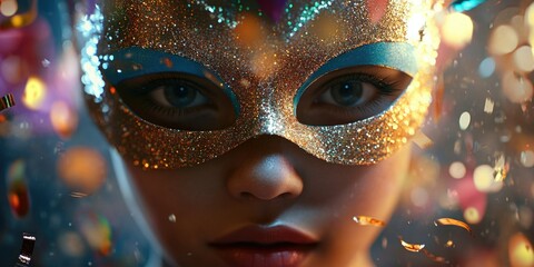 Fantasy Mask and Confetti