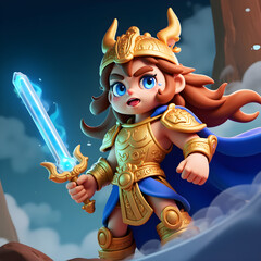 illustration of a pirate with sword