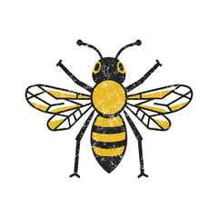 Lovely simple design of a yellow and black bee