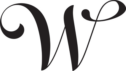 Vector design for Letter W, Vector template