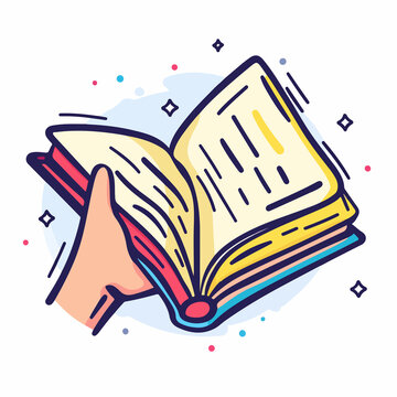 recommend clip art: Silhouette style icon of hand indexing a text book for easy reference