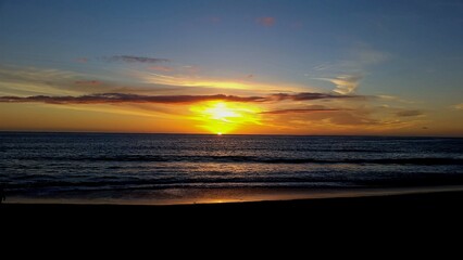 Vibrant Sunset at Beach