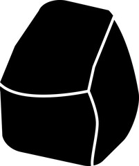 Isolated Rock stones silhouette.
Angular stone silhouette.
Transparent background.
