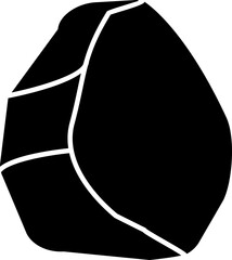 Isolated Rock stones silhouette.
Angular stone silhouette.
Transparent background.
