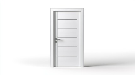 Modern White Interior Door with Simple Lines and Minimalist Design