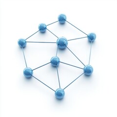 Abstract blue network structure, symbolizing connectivity and data relationships.