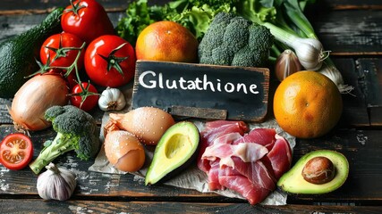 foods rich in glutathione on the table. Selective focus. food.