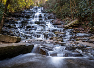 waterfall in the mountains