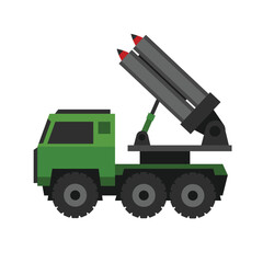 Modern flat missile icon isolated vector on white background