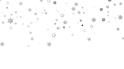 An abstract image featuring white stars scattered against a black background. The stars are arranged in a random pattern, creating a sense of movement and energy.