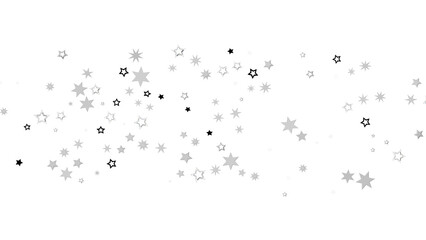 Abstract image of silver stars against a black background.