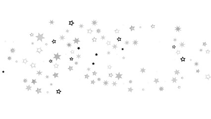 Abstract image of silver stars against a black background.