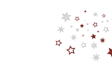 Naklejka premium An image with red and white stars scattered on a black background. It looks like a celebration or holiday design.