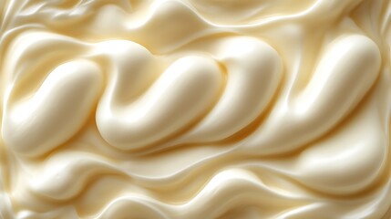 Obraz premium Creamy swirls of mayonnaise texture background