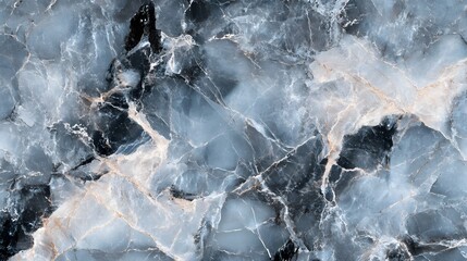 Obraz premium A Captivating Pastel Hydrodip Marble Shiny Texture Pattern in Silver, Black, and Blue Background for Elegant Designs