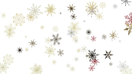 Snowflake Dance: Radiant 3D Illustration Showcasing Falling Christmas Snowflakes in Harmony