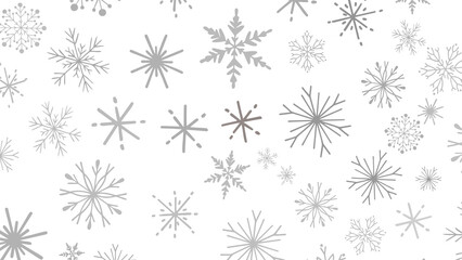 Sparkling Snowfall: Dynamic 3D Illustration of Falling Christmas Snowflakes