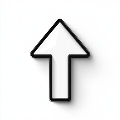 A sleek, modern upward arrow symbol on a clean background, representing growth and progress.