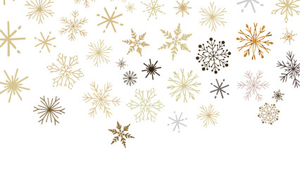 Snowflake Symphony: Mesmerizing 3D Illustration of Descending Christmas Snowflakes