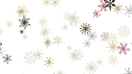 Winter Snow Symphony: Captivating 3D Illustration of Descending Snowflakes for Christmas