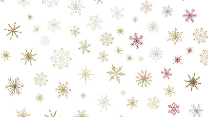 Snowflake Symphony: Mesmerizing 3D Illustration of Descending Christmas Snowflakes