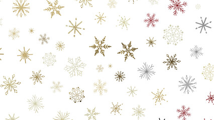 Winter Wonderland: Captivating 3D Illustration of Falling Snowflakes for Christmas