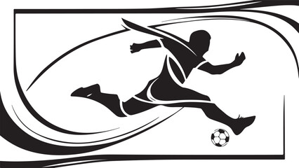 Soccer icon silhouette vector with white background