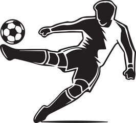 Soccer icon silhouette vector with white background