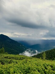 clouds over the mountain