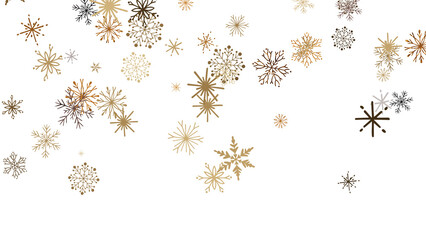 Snowflake Cascade: Mesmerizing 3D Illustration Depicting Descending Christmas Snowflakes