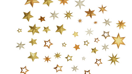 A digital illustration of various sized gold stars on a black background. The illustration is simple and elegant, creating a dreamy and festive atmosphere.
