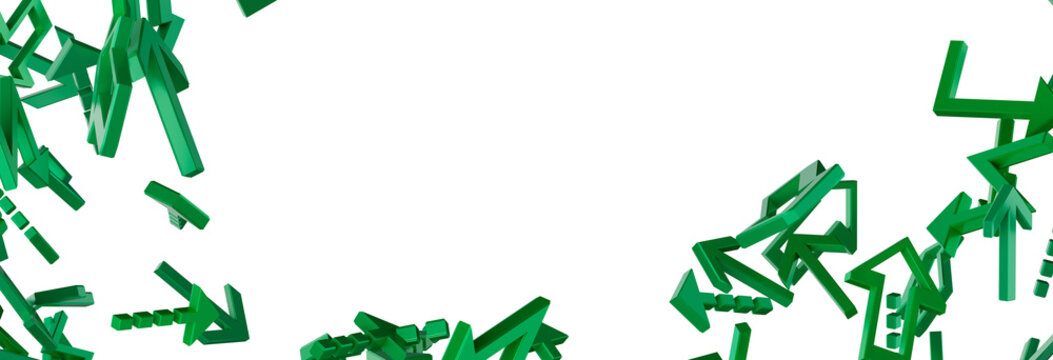 Abstract Green Arrows Background