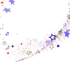 Stars Confetti on Black Background