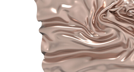 Abstract Draped Fabric, Smooth, Metallic Gold