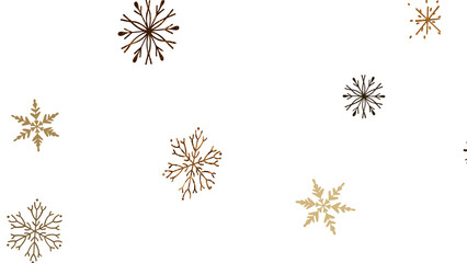 Snowflake Cascade: Mesmerizing 3D Illustration Depicting Descending Christmas Snowflakes