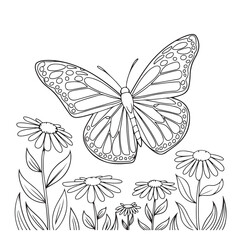 Simple, Easy, and Large Print Designs for Adults and Kids. Bold and easy coloring page