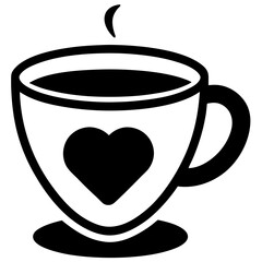 cup of coffee with heart